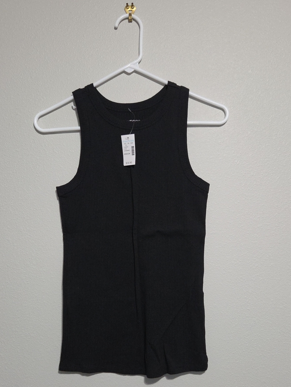 Maurices Black Ribbed Tank Top